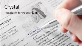  Presentation with information - PPT layouts with classified - search newspaper advertisements for information background and a light gray colored foreground