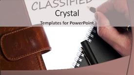  Presentation with classified - Audience pleasing PPT layouts consisting of classified write by male hand backdrop and a  colored foreground