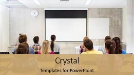  Presentation with high school students - PPT layouts enhanced with classroom - education high school learning background and a coral colored foreground