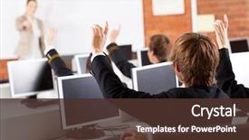  Presentation with high school students - Presentation having classroom - group of high school students background and a tawny brown colored foreground