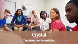  Presentation with group discussion - Amazing slides having classroom - high school students taking part backdrop and a coral colored foreground