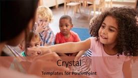  Presentation with montessori - Cool new presentation with classroom - pupils at montessori school looking backdrop and a red colored foreground