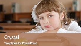  Presentation with school kids reading books - Beautiful slides featuring s computer classroom - schoolgirl's portrait at school desk backdrop and a  colored foreground