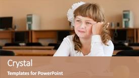  Presentation with school desk - PPT layouts consisting of melting ice and snow slush background and a gray colored foreground