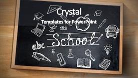  Presentation with doodles - Audience pleasing PPT theme consisting of bored domestic cat lying and relax on stairs backlighted fur backdrop and a wine colored foreground