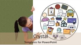  Presentation with bus - Colorful presentation theme enhanced with classroom bus - digital composite of digital composite backdrop and a coral colored foreground