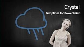  Presentation with climate - Amazing PPT layouts having classroom climate - young smiling student or teacher backdrop and a black colored foreground