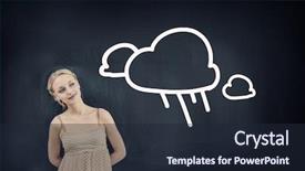  Presentation with teacher and student - Slide deck having classroom climate - young smiling student or teacher background and a wine colored foreground