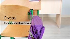  Presentation with juvenile justice - Presentation theme enhanced with classroom close up juvenile background and a coral colored foreground