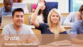  Presentation with students on tablets - Audience pleasing presentation consisting of classroom college - students using laptops and digital backdrop and a coral colored foreground
