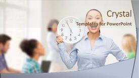  Presentation with discipline - Slide deck with classroom discipline - business education and time concept background and a lemonade colored foreground