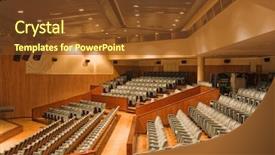  Presentation with university - Cool new presentation theme with classroom door - view of large and modern backdrop and a tawny brown colored foreground