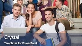  Presentation with sad lonely student sitting - Audience pleasing PPT theme consisting of classroom free - group of student sitting backdrop and a  colored foreground