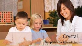  Presentation with evaluation of 5 years old boy - Amazing presentation theme having classroom game - teacher and 5-6 years old backdrop and a  colored foreground