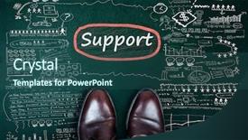  Presentation with business remote work - Amazing PPT layouts having classroom help wanted - support word and business shoes backdrop and a ocean colored foreground