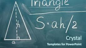  Presentation with education complex math formulas - PPT theme with classroom objects - math formulas written background and a  colored foreground