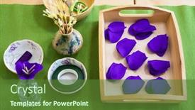  Presentation with montessori - Presentation design enhanced with classroom-of-montessori-kindergarten background and a tawny brown colored foreground