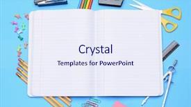  Presentation with back to school concept school - Beautiful PPT theme featuring classroom supplies back to school backdrop and a sky blue colored foreground