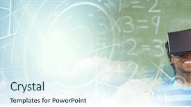  Presentation with classroom - Beautiful presentation theme featuring classroom with special effects transition backdrop and a sky blue colored foreground