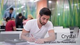  Presentation with computer lab science classroom - Amazing presentation having classroom working homework and learning backdrop and a  colored foreground