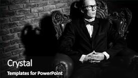  Presentation with black luxury fashion - Beautiful PPT layouts featuring classy - black-and-white portrait of an imposing backdrop and a black colored foreground