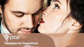  Presentation with love - Slide deck enhanced with classy - close-up portrait of a beautiful background and a coral colored foreground