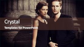  Presentation with classy - Slides featuring classy - fashion style photo background and a tawny brown colored foreground