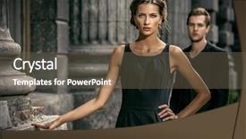  Presentation with classy - Beautiful presentation theme featuring classy - fashion style photo backdrop and a tawny brown colored foreground