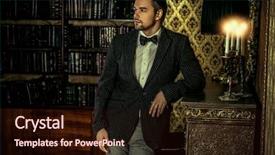  Presentation with luxury fashion - Slide deck enhanced with classy - handsome elegant young man background and a wine colored foreground