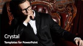  Presentation with luxury fashion - Audience pleasing slide set consisting of classy - imposing well dressed man backdrop and a black colored foreground