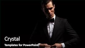  Presentation with black man - PPT layouts featuring classy - portrait of confident handsome man background and a black colored foreground