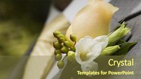  Presentation with classy - PPT layouts having classy boutonniere with amazing cream background and a tawny brown colored foreground