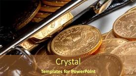  Presentation with classy - Beautiful presentation featuring classy female purse with gold coins backdrop and a tawny brown colored foreground