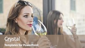  Presentation with classy - Beautiful PPT layouts featuring classy girls drinking a glass backdrop and a coral colored foreground