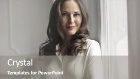  Presentation with classy - Colorful presentation enhanced with classy lady's portrait backdrop and a gray colored foreground