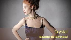  Presentation with classy - Cool new PPT layouts with classy-woman backdrop and a violet colored foreground