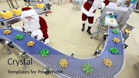  Presentation with quality control - Theme having claus as a quality control background and a mint green colored foreground