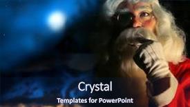  Presentation with north pole - Beautiful presentation design featuring claus at the north pole backdrop and a navy blue colored foreground