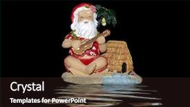  Presentation with hawaiian - Presentation theme with claus dressed in traditional hawaii background and a  colored foreground