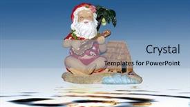  Presentation with malaysian traditional dress - Beautiful theme featuring claus dressed in traditional hawaii backdrop and a  colored foreground