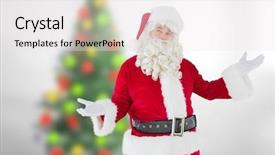  Presentation with blur - Audience pleasing slides consisting of claus gesturing against blur background backdrop and a white colored foreground