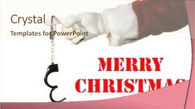  Presentation with silver christmas - Theme with claus has a kinky side background and a cream colored foreground