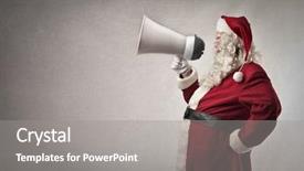  Presentation with santa claus and reindeers - Theme having claus has got a message background and a gray colored foreground