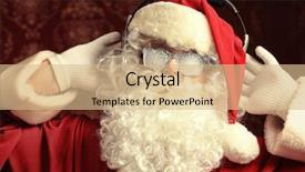  Presentation with christmas music - Beautiful presentation featuring claus is listening to music backdrop and a coral colored foreground