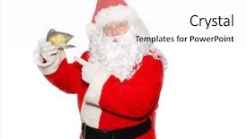  Presentation with white clay tiled roof - Cool new PPT theme with claus isolated on white room backdrop and a sky blue colored foreground