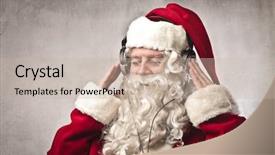  Presentation with traditional music - Amazing presentation theme having claus listening to the music backdrop and a soft green colored foreground