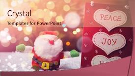  Presentation with santa claus holding scroll paper - Colorful slides enhanced with claus on snow during christmas backdrop and a lemonade colored foreground