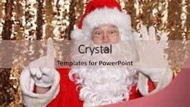 Presentation with santa - Cool new slides with claus santa claus holds six backdrop and a coral colored foreground