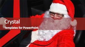  Presentation with sports car - Beautiful PPT theme featuring claus sitting in his brand backdrop and a tawny brown colored foreground