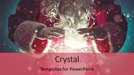  Presentation with christmas magic - Audience pleasing theme consisting of claus with magic christmas light backdrop and a coral colored foreground